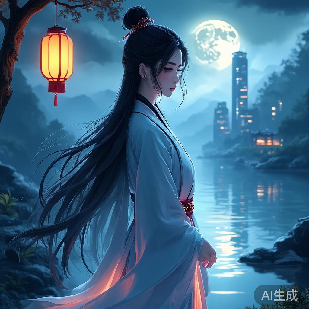 AI古风图怎么调出清冷氛围?